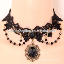 French fabric lace necklace handmade Gothic lace necklace